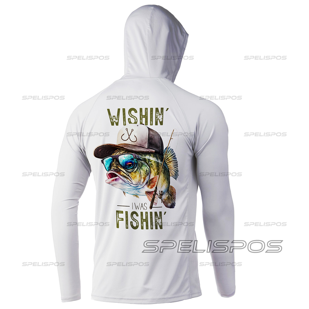 Running Gear Long Sleeve - Capuz de pesca branco manga longa