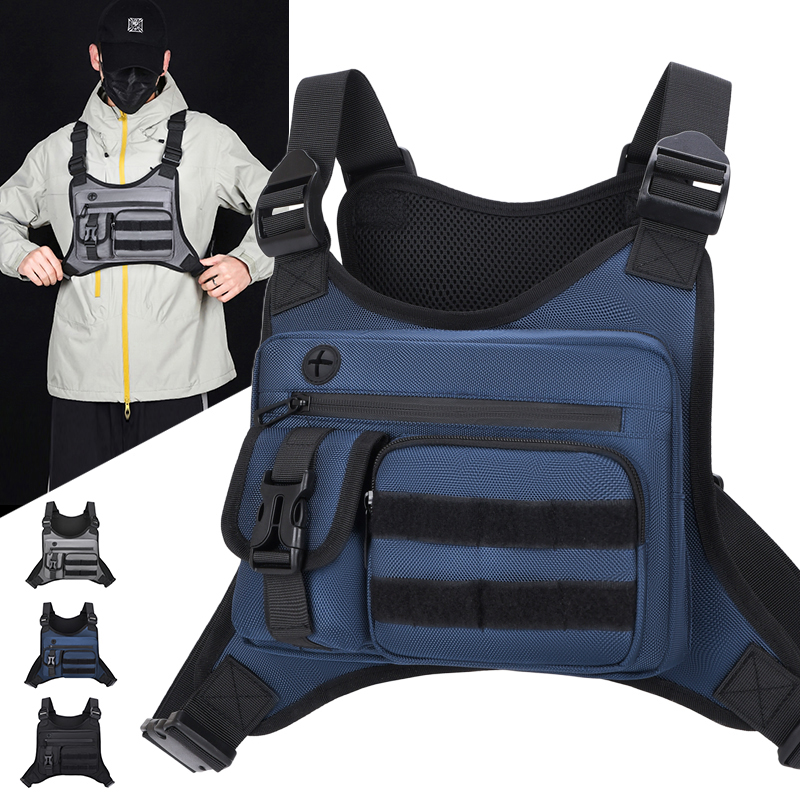 Running Gear Outdoor - Bolsa Tática de Peito Masculina Impermeável