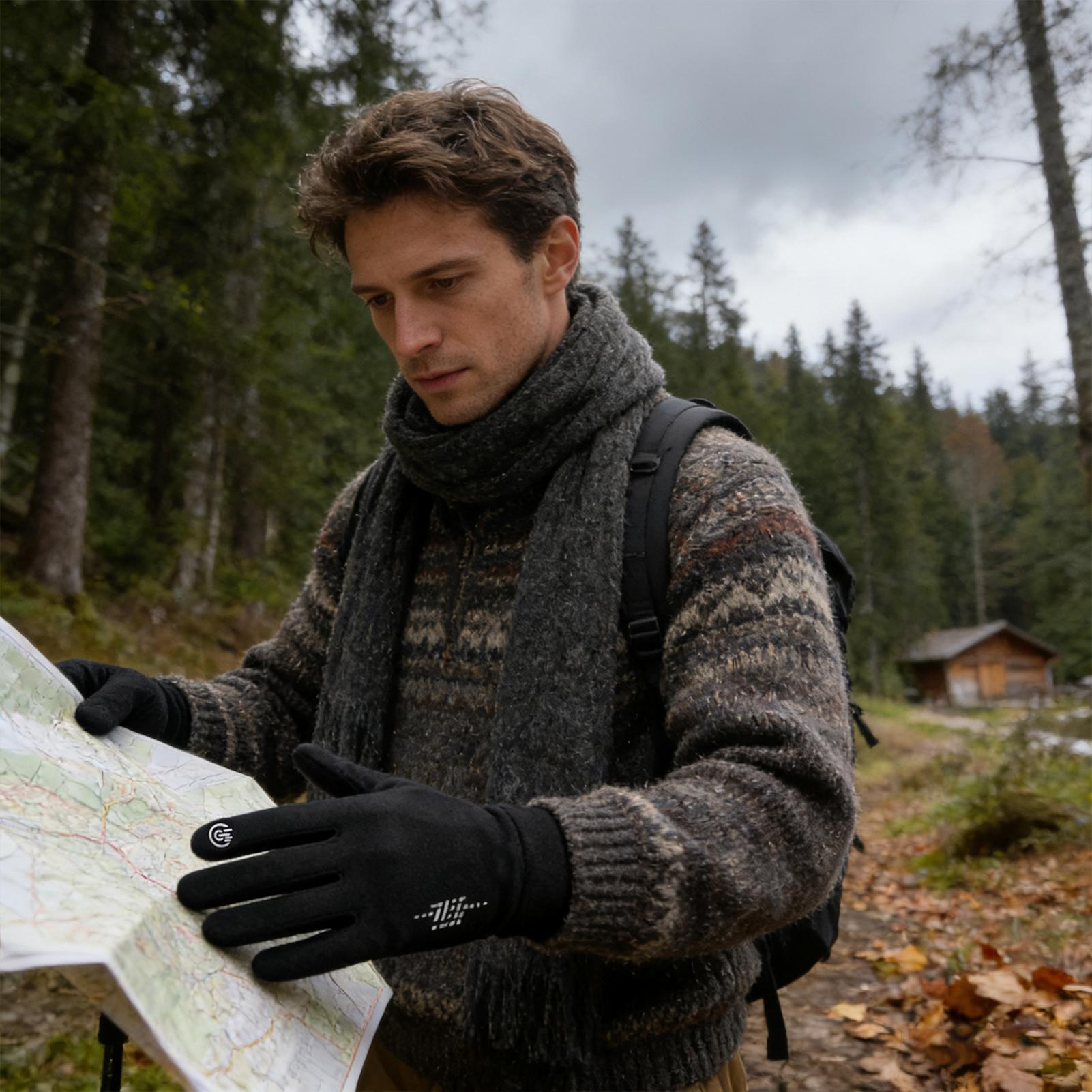 Running Gear For Cold Weather - Inverno luvas de ciclismo dedo cheio