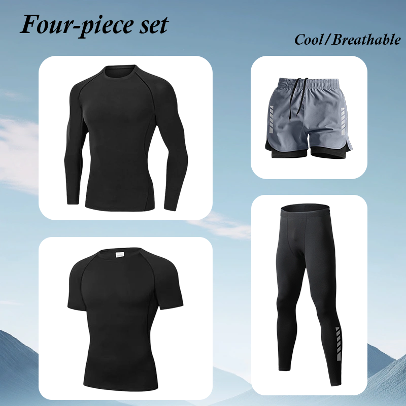 Conjunto de Fitness Masculino  - Running Gear Long Sleeve avaliação e preço
