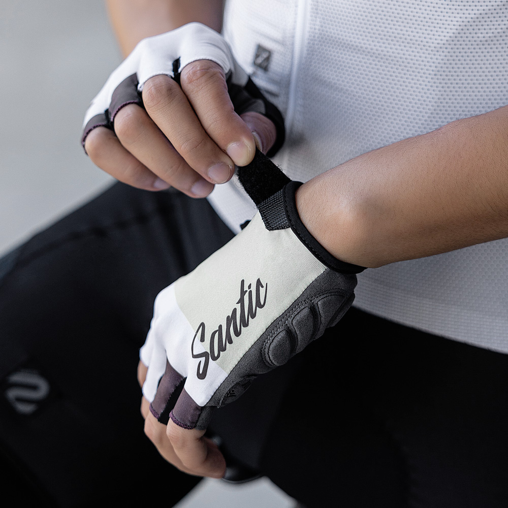 Santic unissex metade luvas de - Running Gear Outdoor avaliação e preço